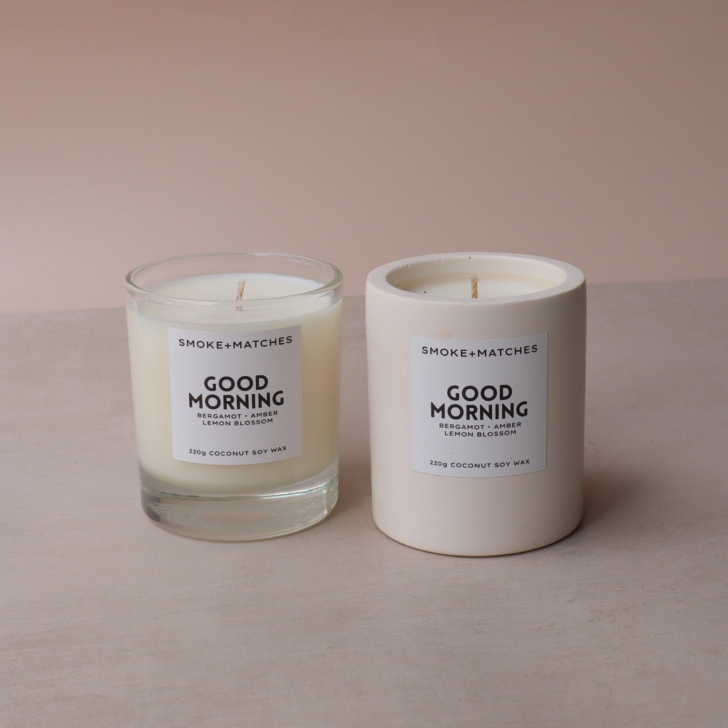 Good Morning - 220g Candle - Stone Jar