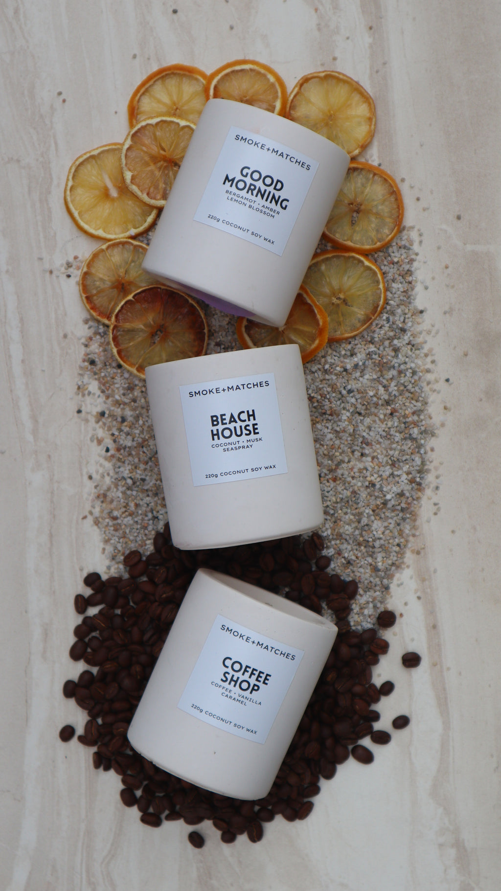 Beach House - 220g Candle - Stone Jar