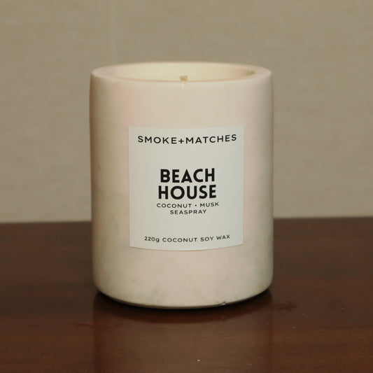 Beach House - 220g Candle - Stone Jar