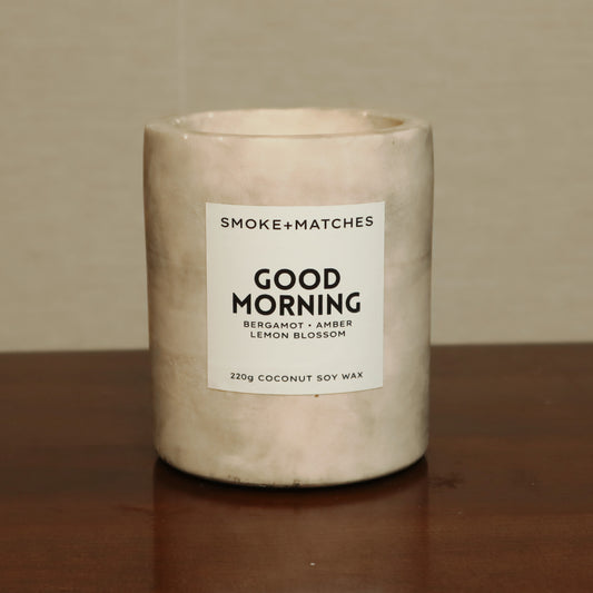 Good Morning - 220g Candle - Stone Jar