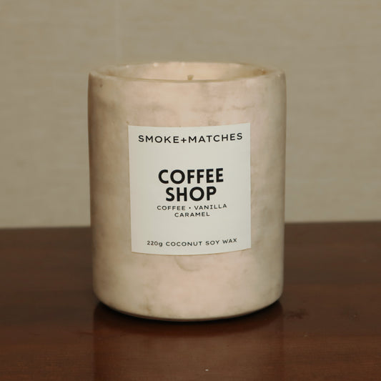 Coffee Shop - 220g Candle - Stone Jar