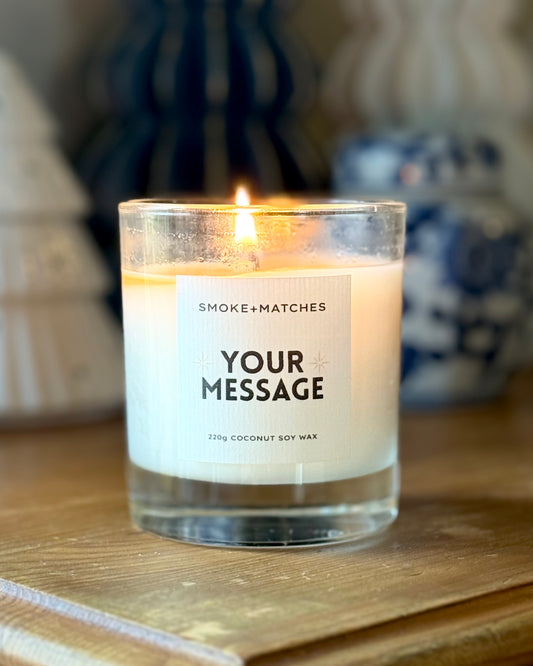 CUSTOM CHRISTMAS CANDLE - Choose Your Scent  - 220g Candle